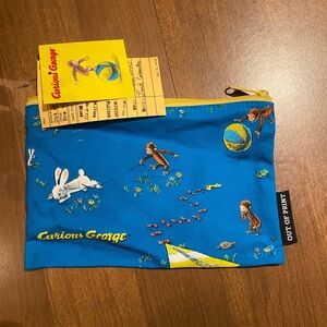 Out of Print Curious George Zipper Pouch NWT